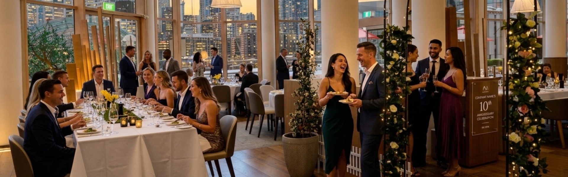 Celebration event venue at The Ternary Sydney with cocktails, dining and city views